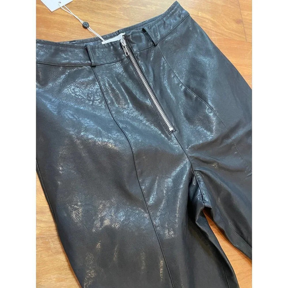Lovers + Friends pants Georgie Faux Leather in Black X-Small asis Vegan Trousers - Picture 6 of 11